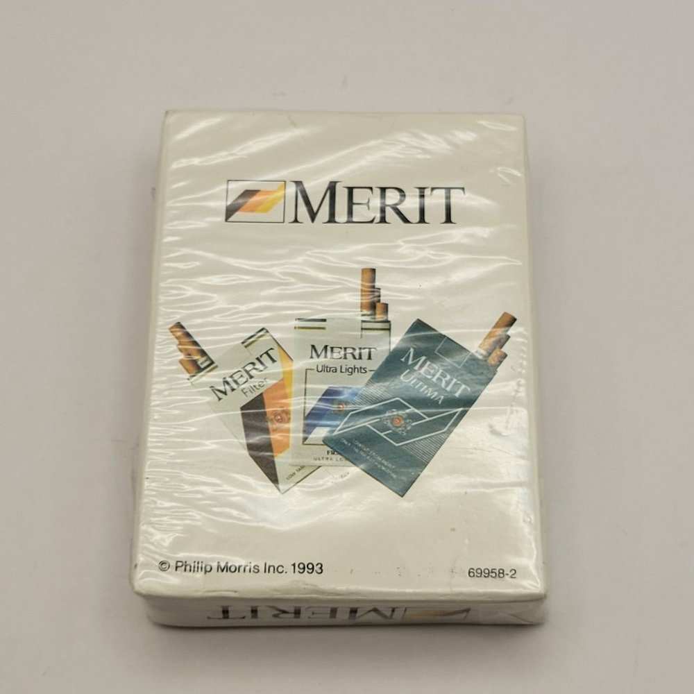 Merit Cigarettes Poker Playing Cards Vintage 1993 Philip Morris SEALED